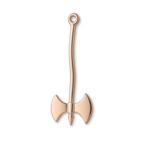 18ct Rose Gold - Viking Battle Axe Charm