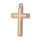 9ct Rose Gold - Artisan Crucifix Charm