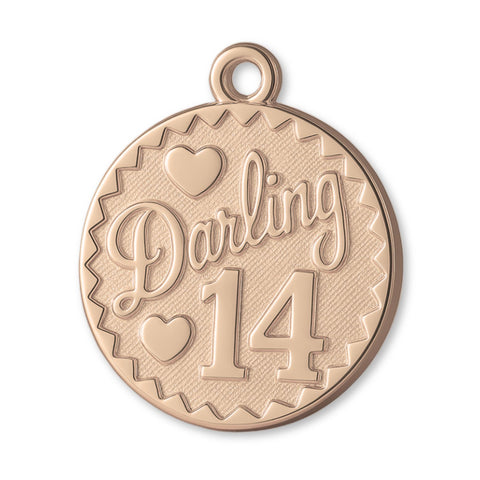 18ct Rose Gold - Darling 14 Amulet Charm