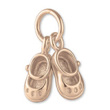 9ct Rose Gold - Tiny Baby Shoes Charm