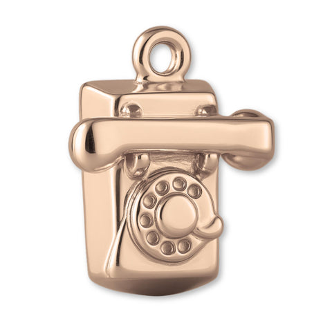 9ct Rose Gold - Rotary Telephone Charm