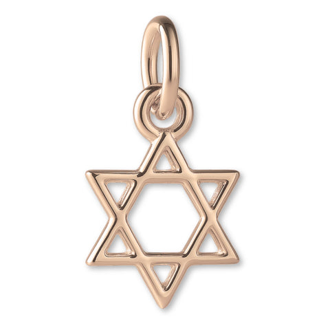 18ct Rose Gold - Mini Star of David Charm