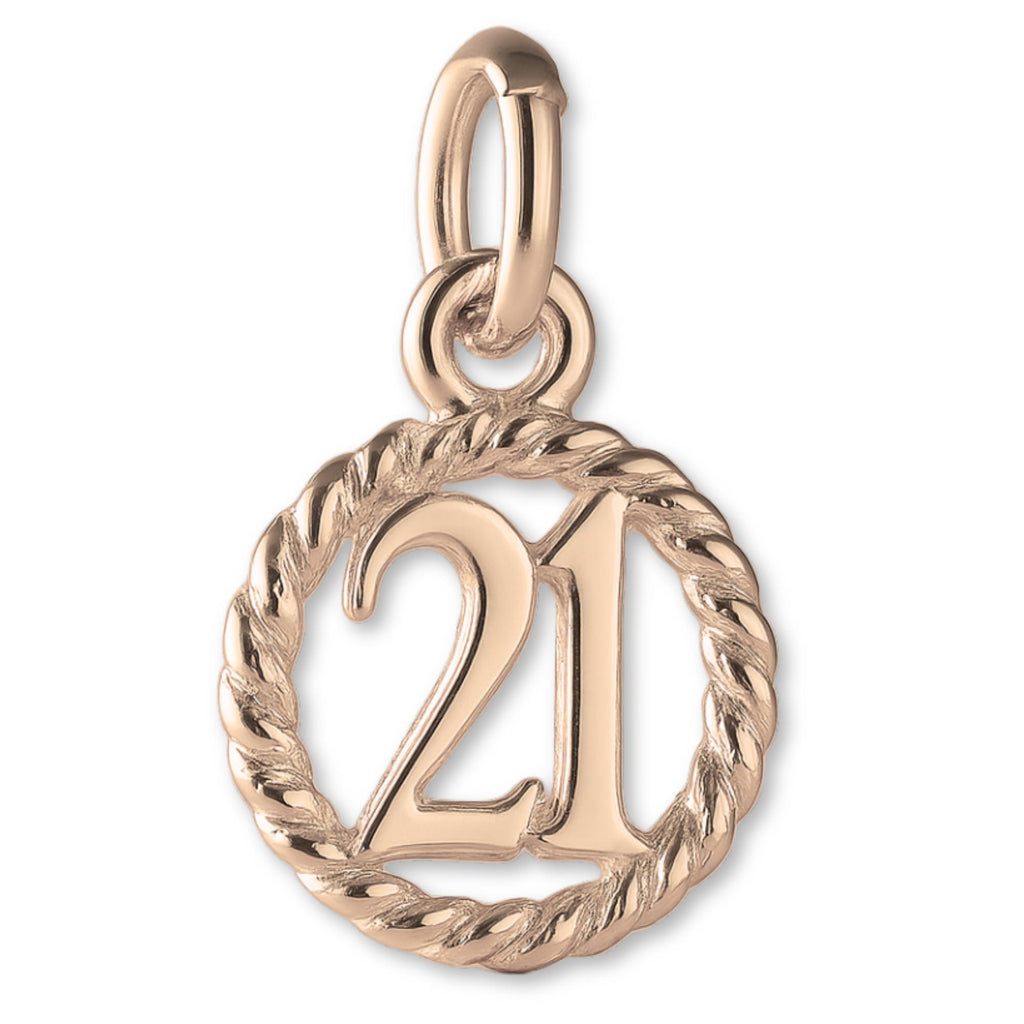 9ct Rose Gold - 21 Wreath Pendant Charm