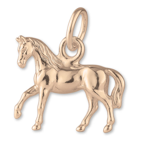 18ct Rose Gold - Prancing Arabian Horse Charm