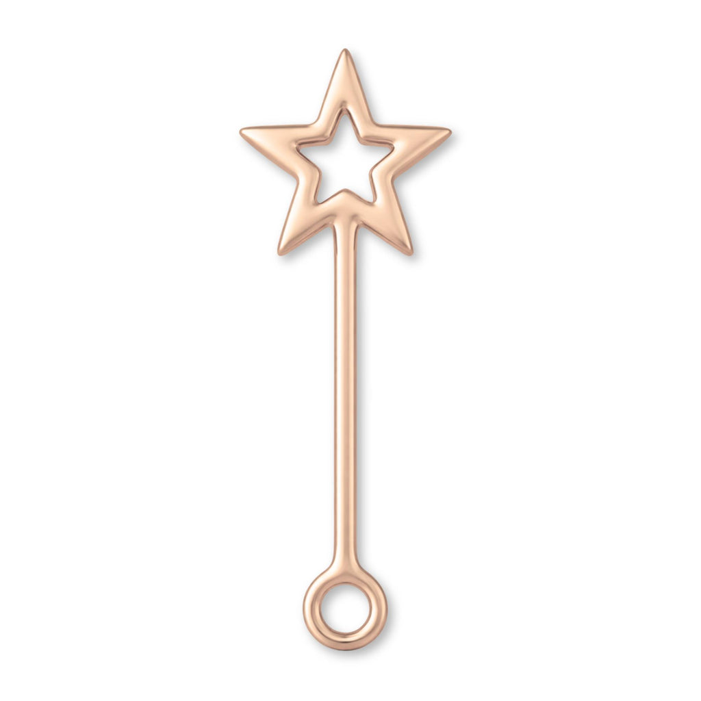 18ct Rose Gold - Star Wand Charm