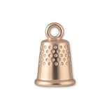 18ct Rose Gold - Mini Dimpled Thimble Charm