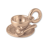 9ct Rose Gold - Coffee Cup & Saucer Charm