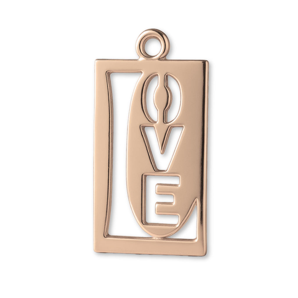 9ct Rose Gold - Inverted Love Charm