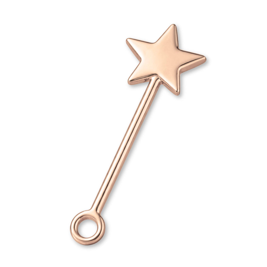 18ct Rose Gold - Fairy Wand Charm