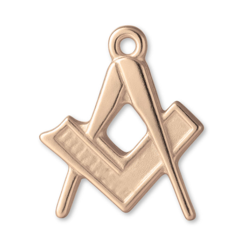 18ct Rose Gold - Freemason Charm