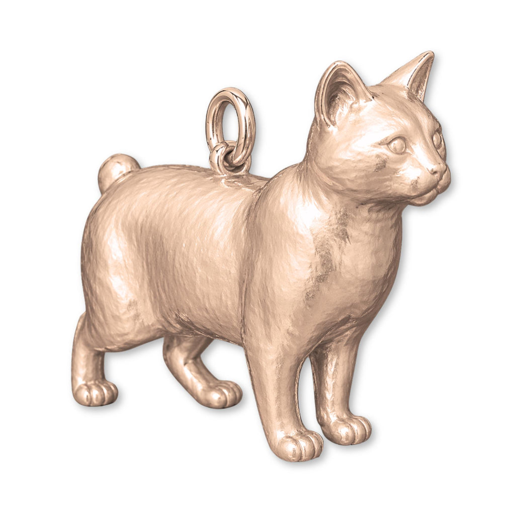 18ct Rose Gold - Pixiebob Cat Charm
