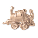 9ct Rose Gold - Locomotive Train Driver Charm