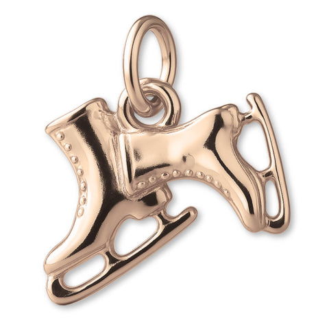 9ct Rose Gold - Ice Skating Boots Charm