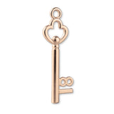 9ct Rose Gold - 18 Clover Key Charm