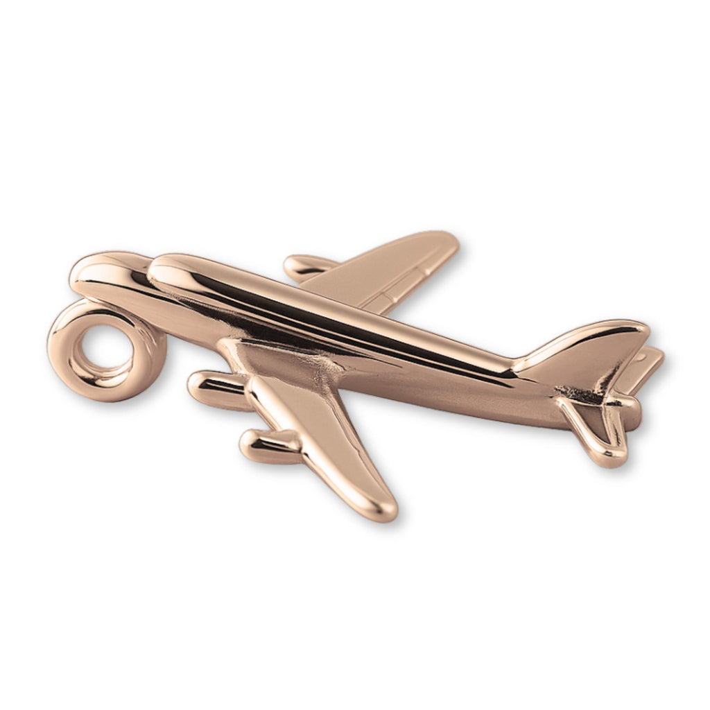 18ct Rose Gold - Airliner Plane Charm