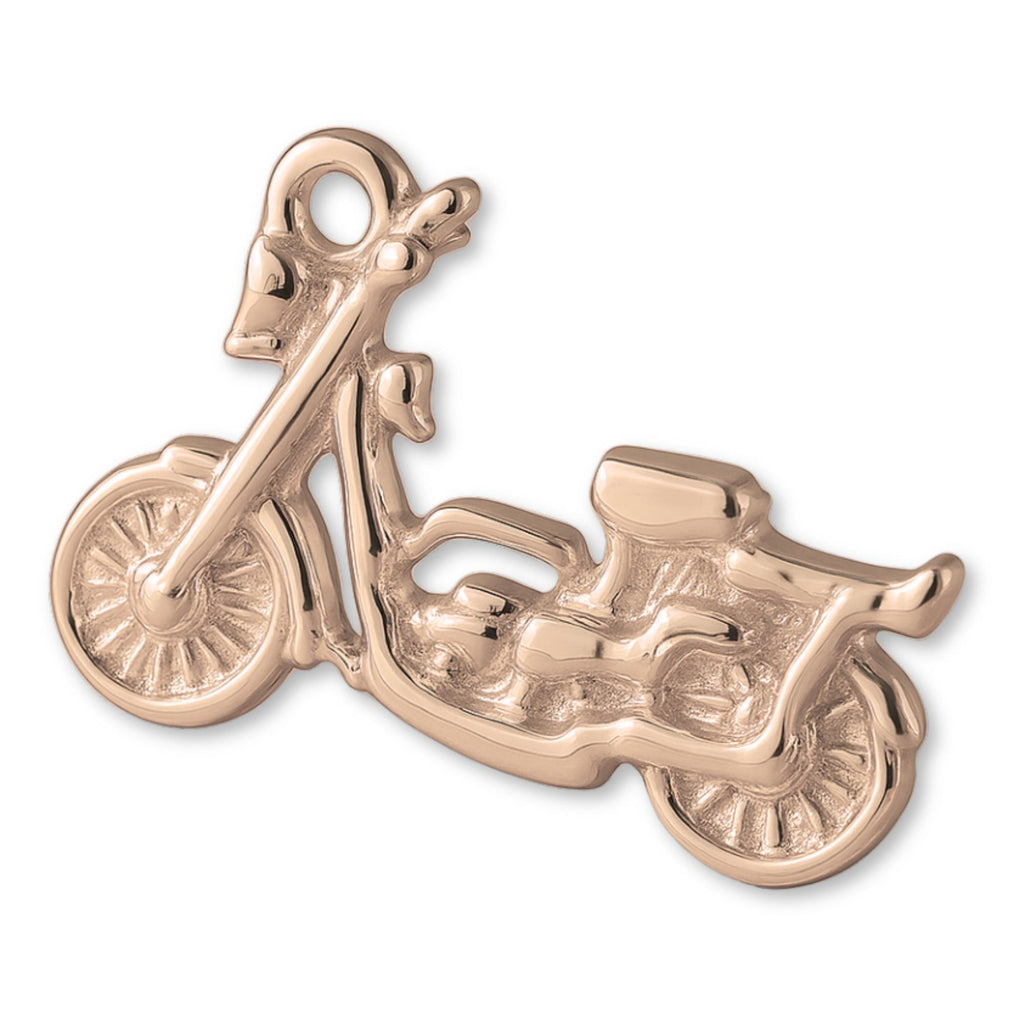 18ct Rose Gold - Retro Motorbike Charm