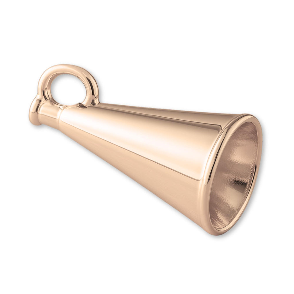 9ct Rose Gold - Vintage Megaphone Charm