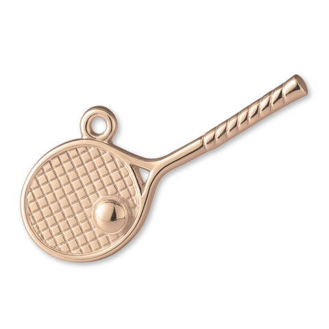 18ct Rose Gold - Tennis Racket Charm
