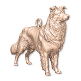 18ct Rose Gold - Border Collie Dog Charm