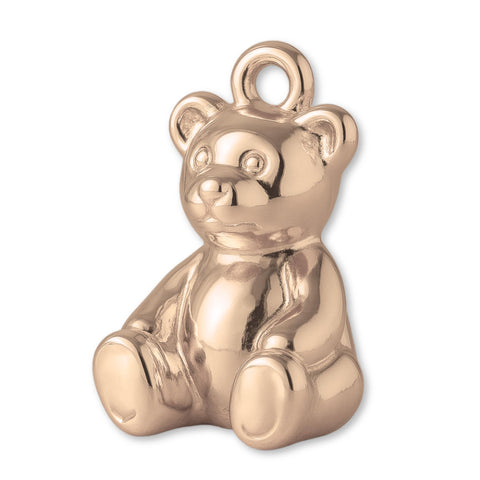 18ct Rose Gold - Classic Teddy Bear Charm