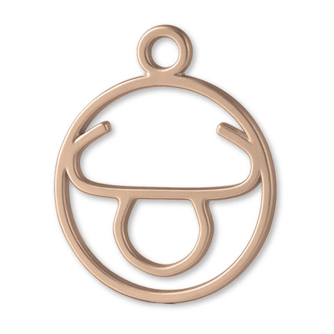 18ct Rose Gold - Taurus Zodiac Round Charm