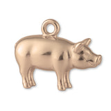 18ct Rose Gold - Farmyard Pig Charm