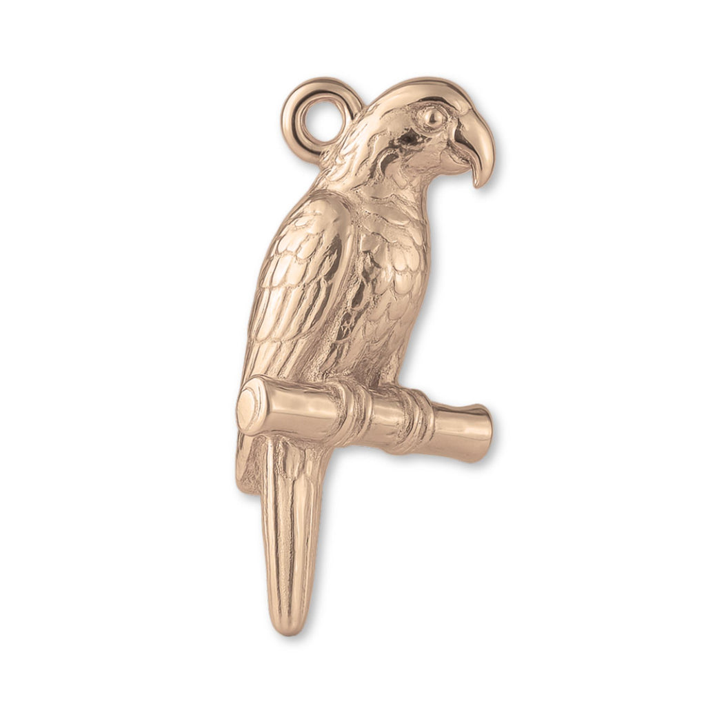 9ct Rose Gold - Amazon Parrot Charm
