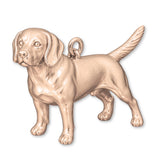 18ct Rose Gold - Beagle Dog Charm