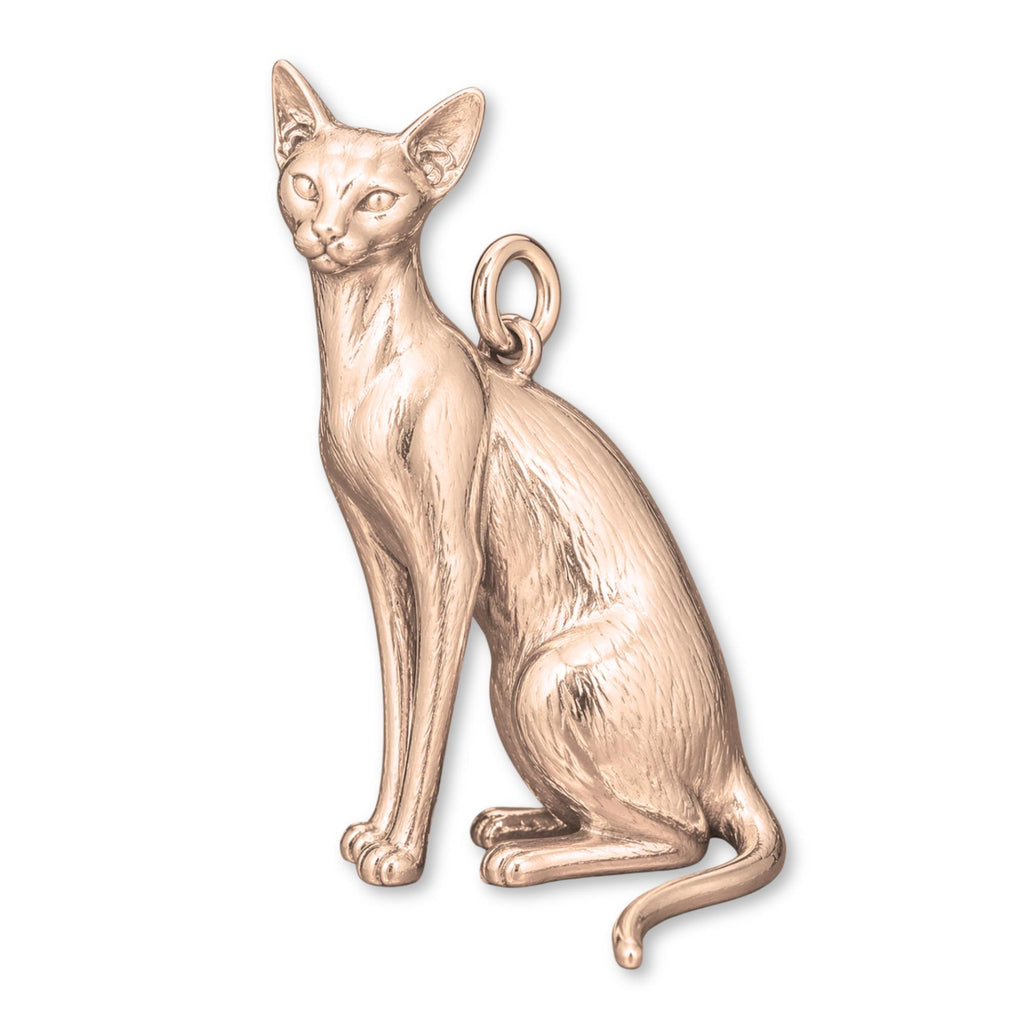 18ct Rose Gold - Oriental Shorthair Cat Charm
