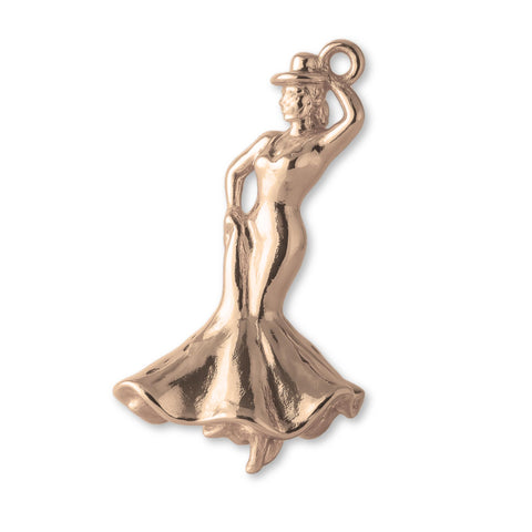 9ct Rose Gold - Flamenco Dancer Charm