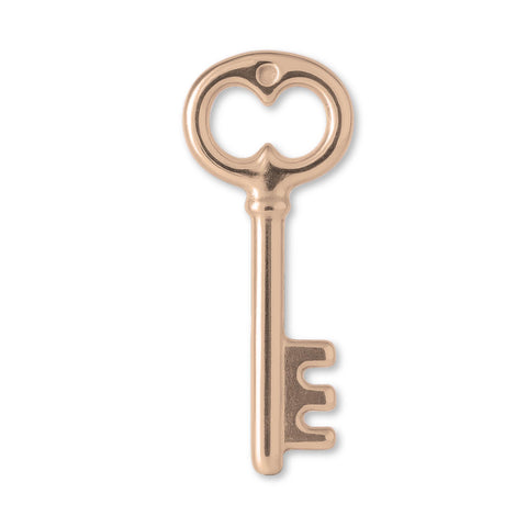 18ct Rose Gold - Vintage Castle Key Charm