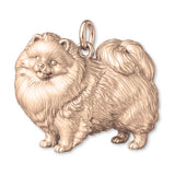9ct Rose Gold - Pomeranian Dog Charm