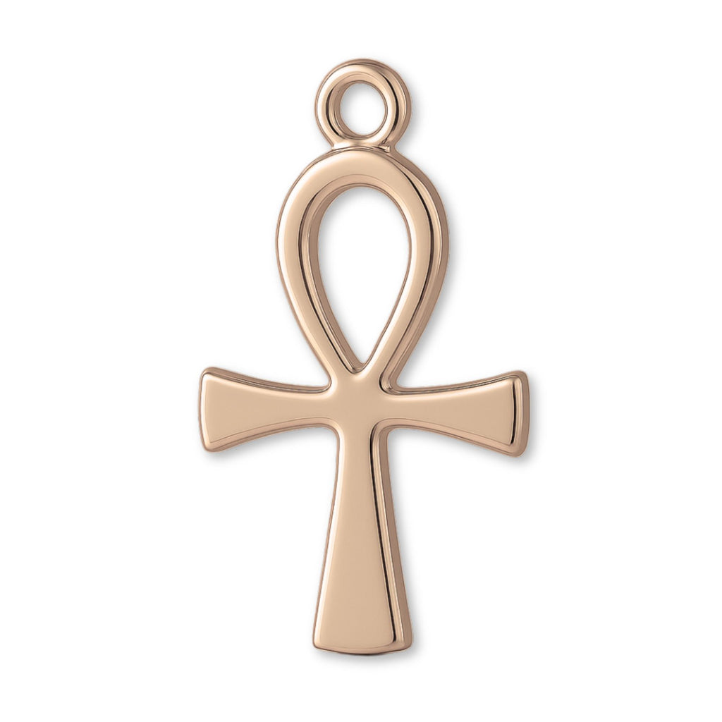 18ct Rose Gold - Slim Egyptian Ankh Charm