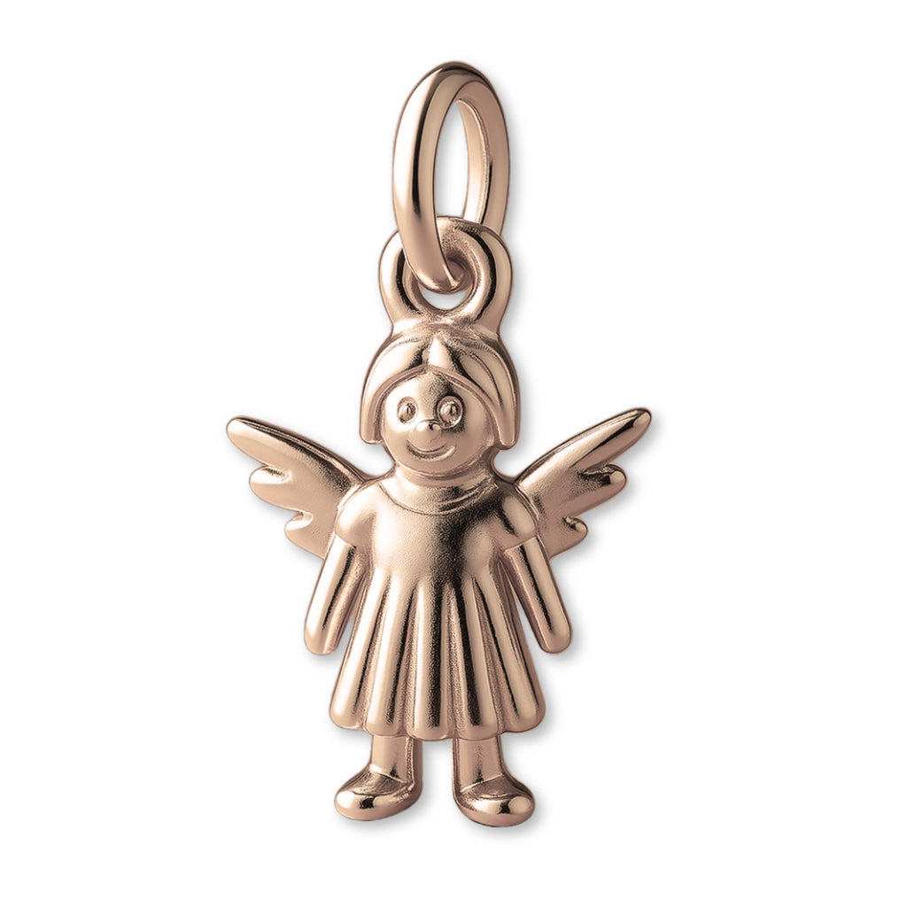 18ct Rose Gold - Festive Angel Figurine Charm