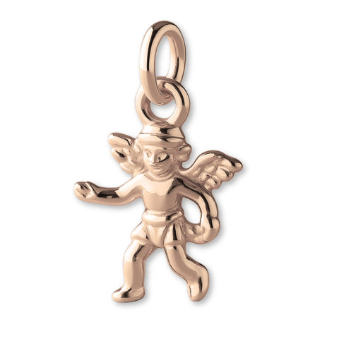 9ct Rose Gold - Playful Cherub Charm