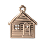 18ct Rose Gold - Log Cabin Cottage Charm