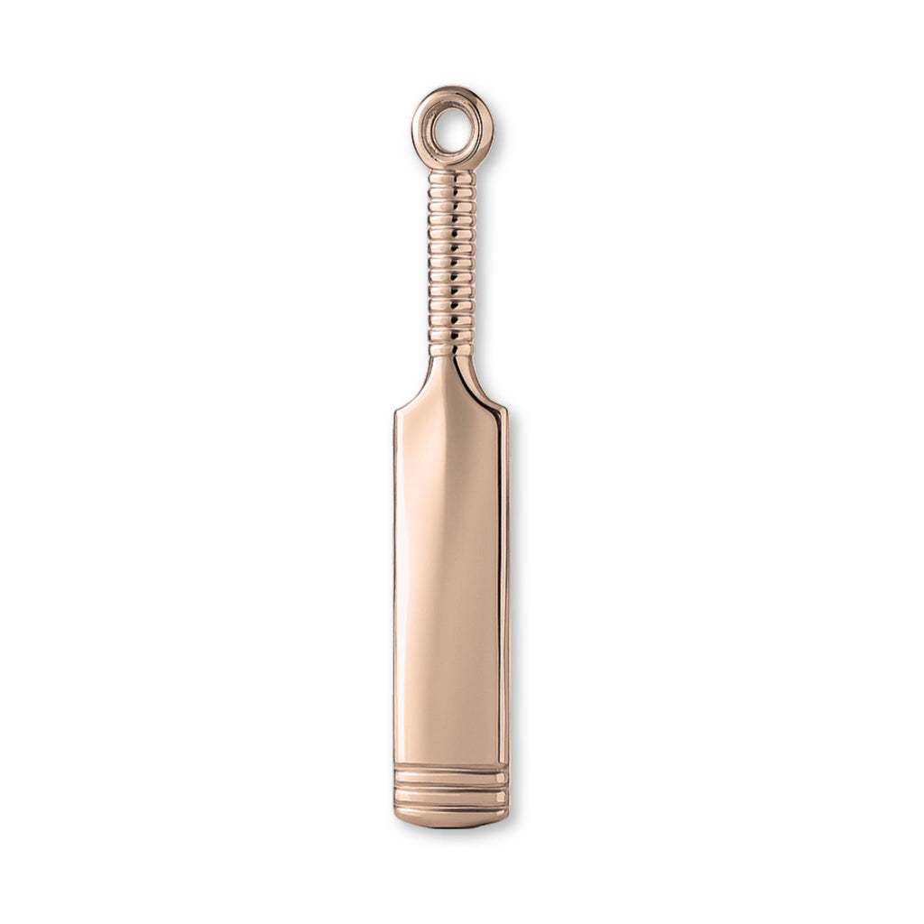 18ct Rose Gold - Classic Cricket Bat Charm