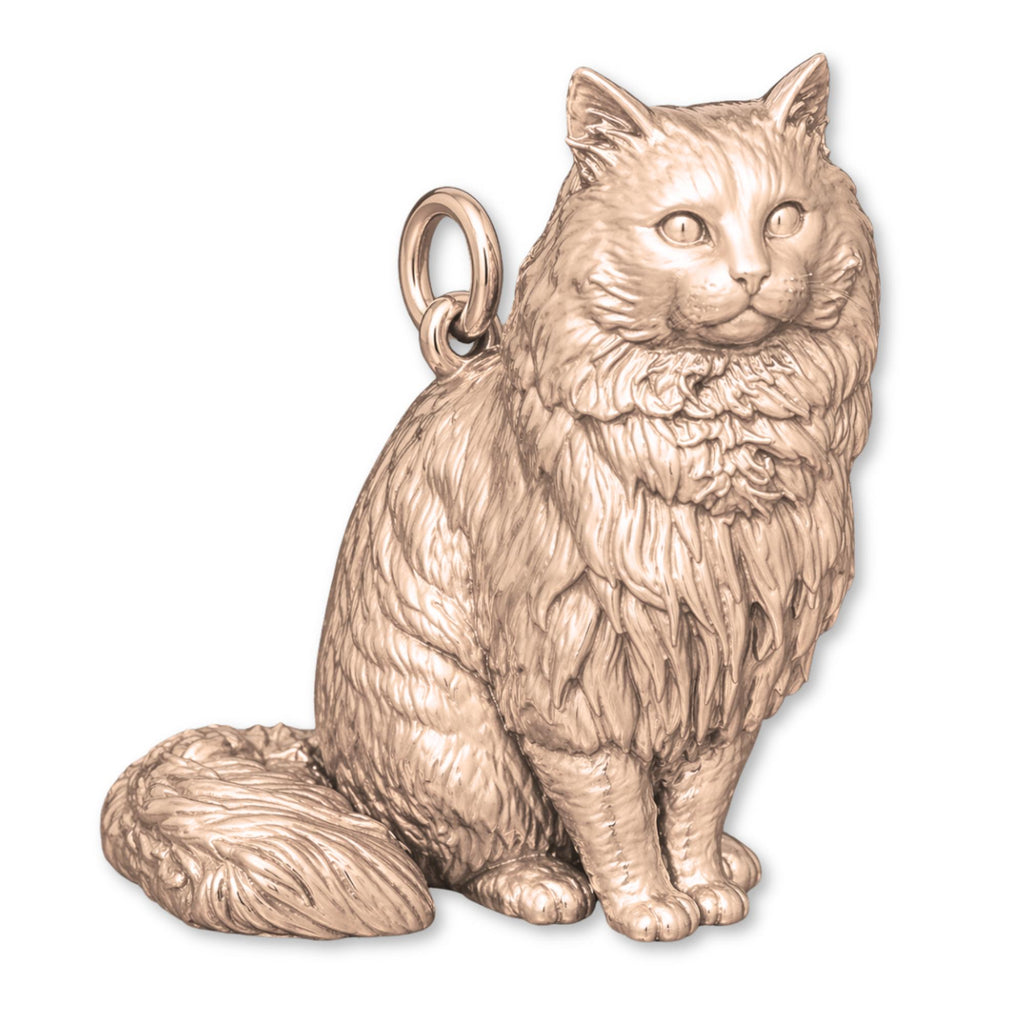 18ct Rose Gold - Ragamuffin Cat Charm