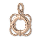 18ct Rose Gold - Classic Rope Lifebuoy Charm