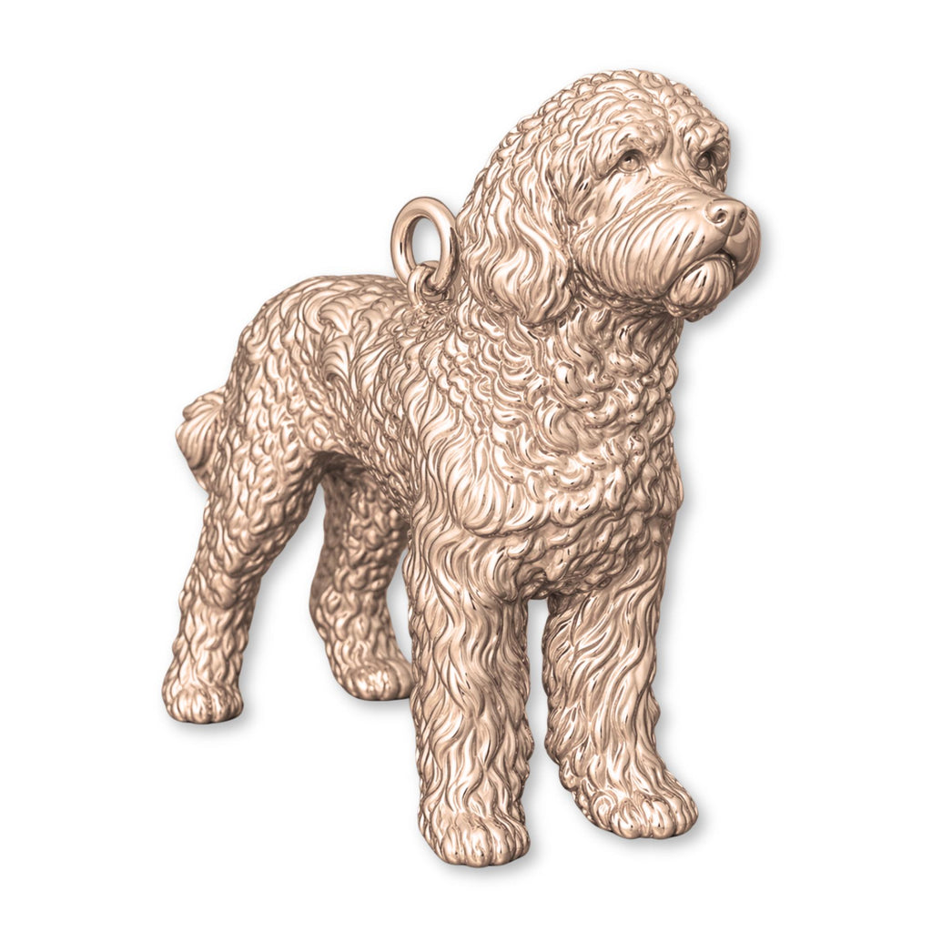 9ct Rose Gold - Labradoodle Dog Charm