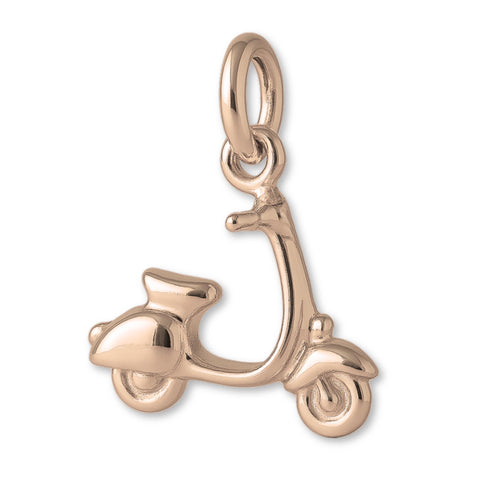 18ct Rose Gold - Vespa Motor Scooter Charm