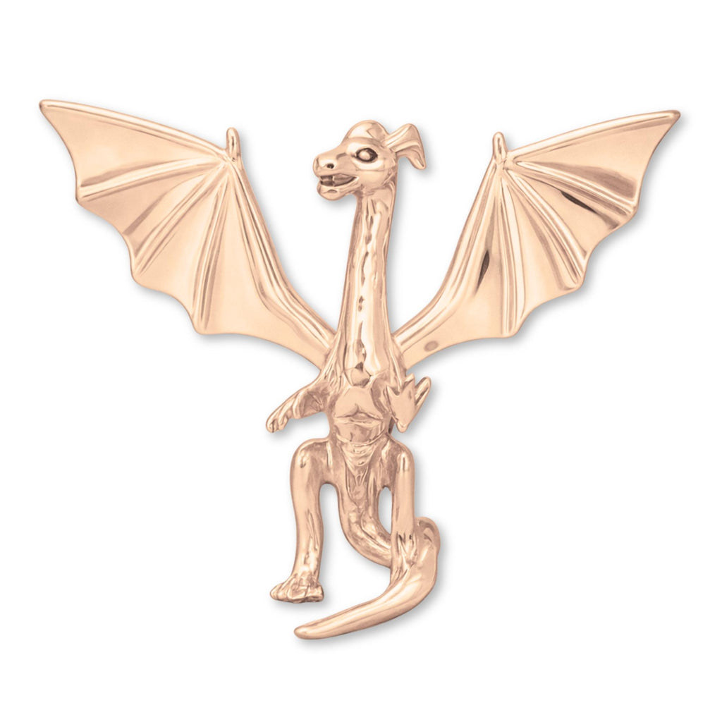 9ct Rose Gold - Flying Dragon Charm