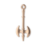 18ct Rose Gold - Medieval Battle Axe Charm
