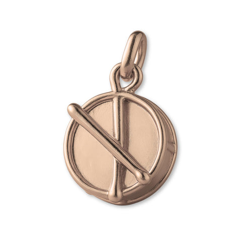 9ct Rose Gold - Parade Snare Drum Charm