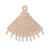 18ct Rose Gold - Handheld Lace Fan Charm
