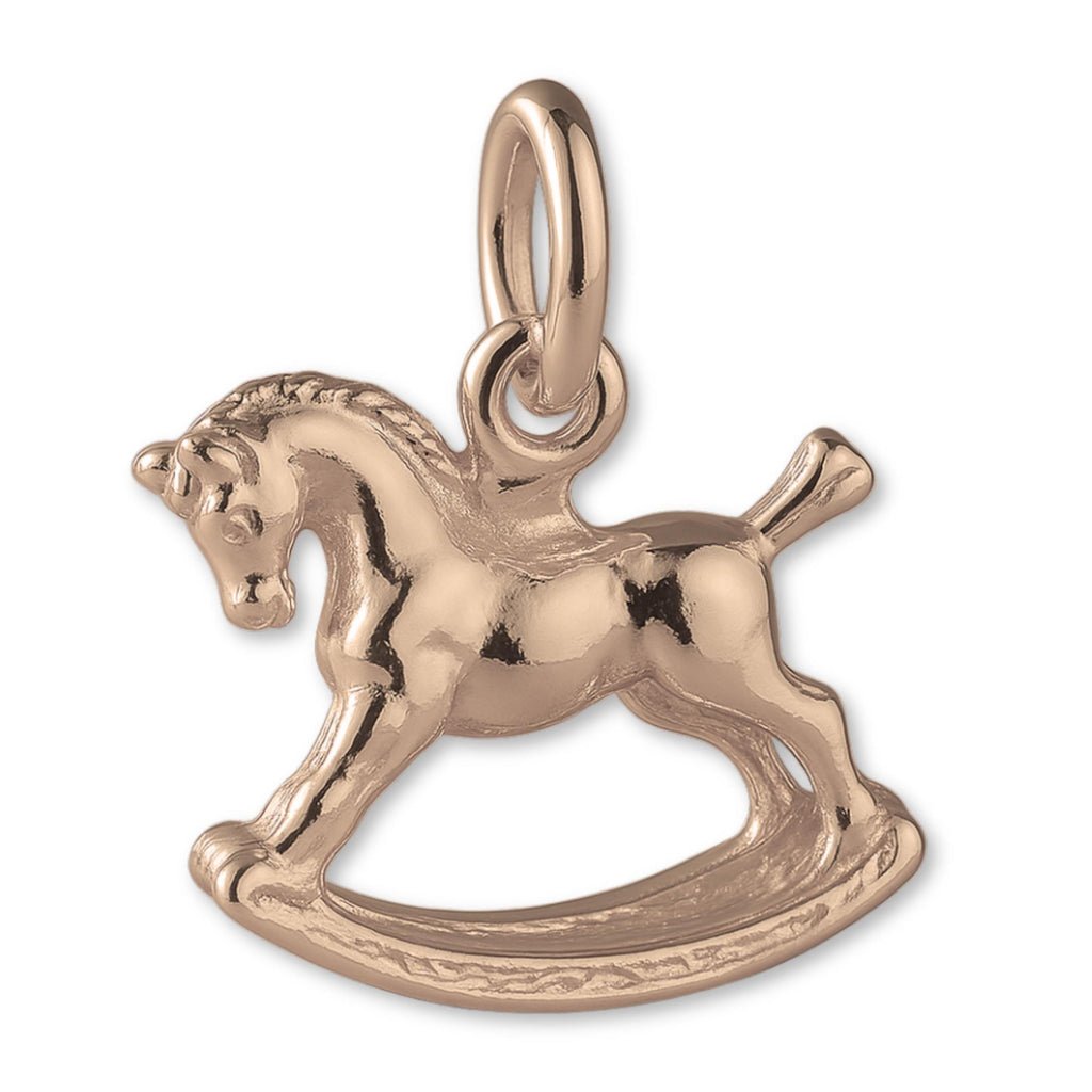 18ct Rose Gold - Classic Rocking Horse Charm