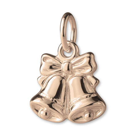 18ct Rose Gold - Traditional Christmas Bells Charm