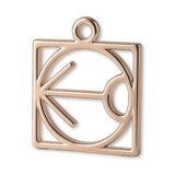 18ct Rose Gold - Sagittarius Zodiac Square Charm