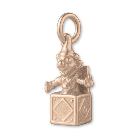 9ct Rose Gold - Smiley Jack in the Box Charm