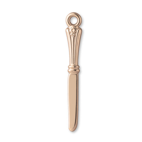 9ct Rose Gold - Ornate Butter Knife Charm